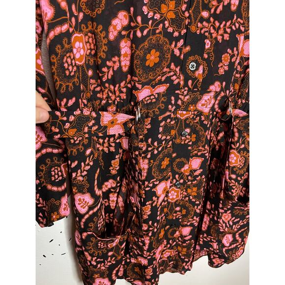 A.L.C. Silk Paisley "Sacha" Groovy Floral Dress US SIZE 2 - Picture 7 of 12
